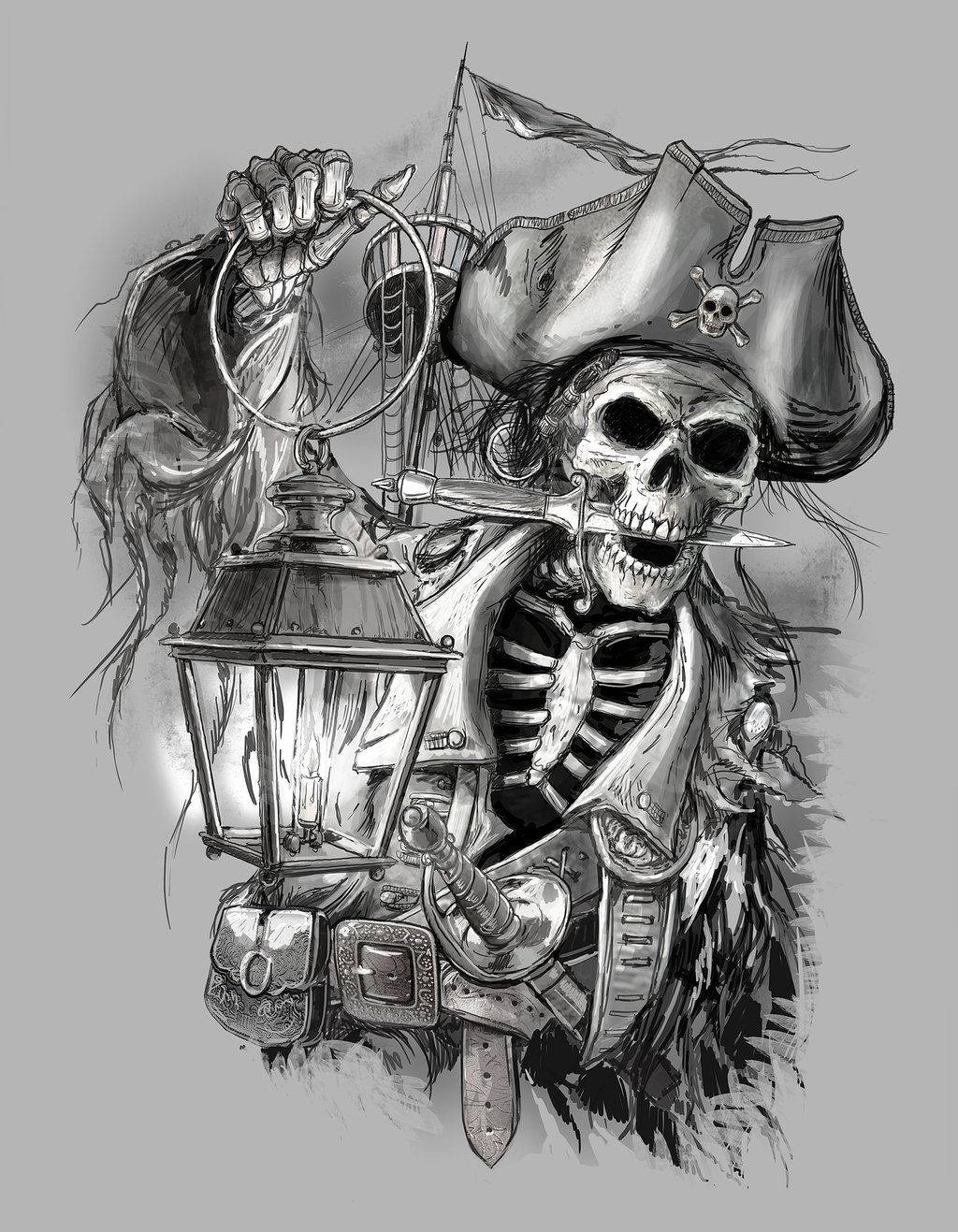 1024x1317 Pirate Drawing Skeleton For Free Download - Skeleton Pirate Drawing