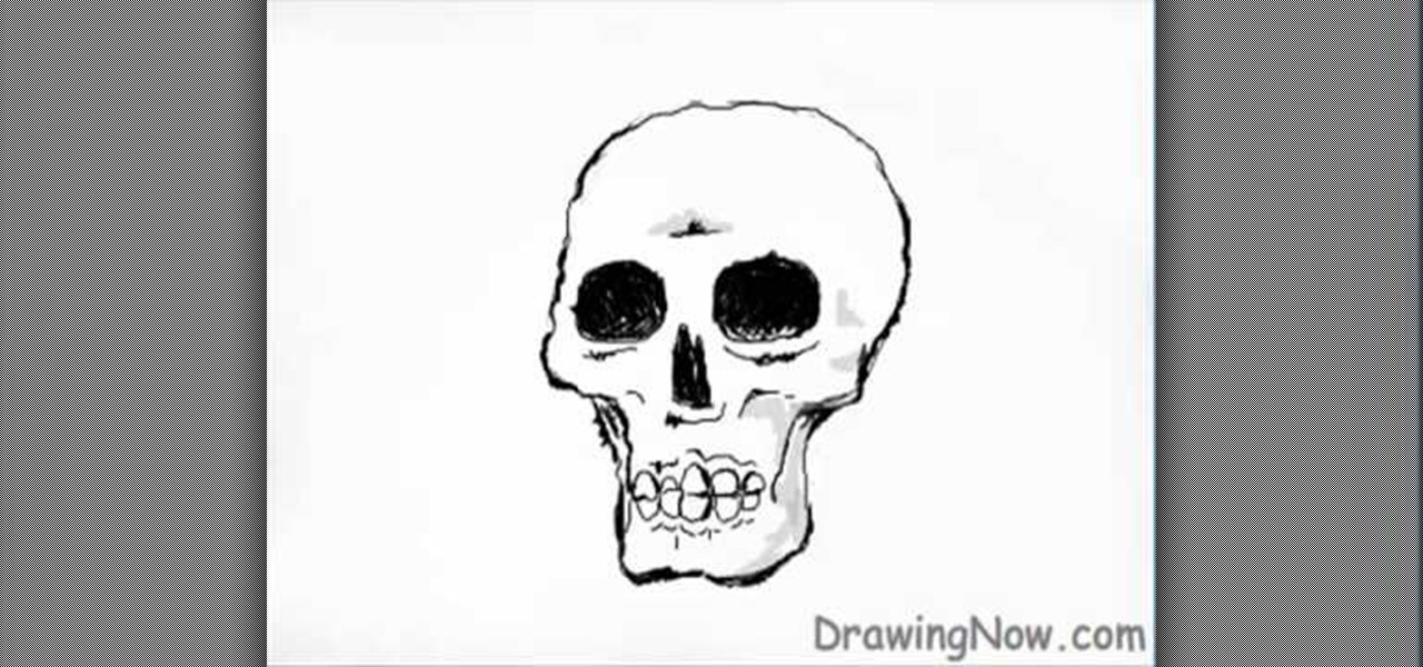 1280x600 how to draw a skeleton skull drawing illustration wonderhowto - Skeleton Skull Drawing