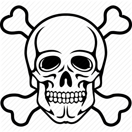 512x512 Cameo Drawing Skeleton Huge Freebie! Download For Powerpoint - Skeleton Skull Drawing