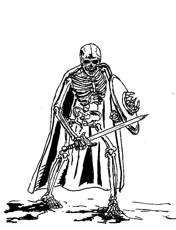 600x784 Drawbridge Skeleton Warrior - Skeleton Warrior Drawing