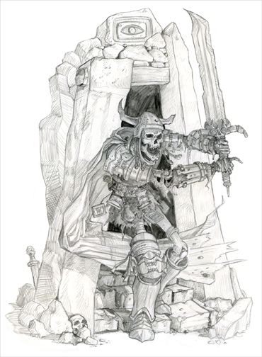 370x504 Skeletal Warrior An Artist's Journey - Skeleton Warrior Drawing