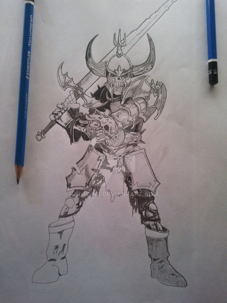 774x1032 Twohanded Skeleton Warrior - Skeleton Warrior Drawing