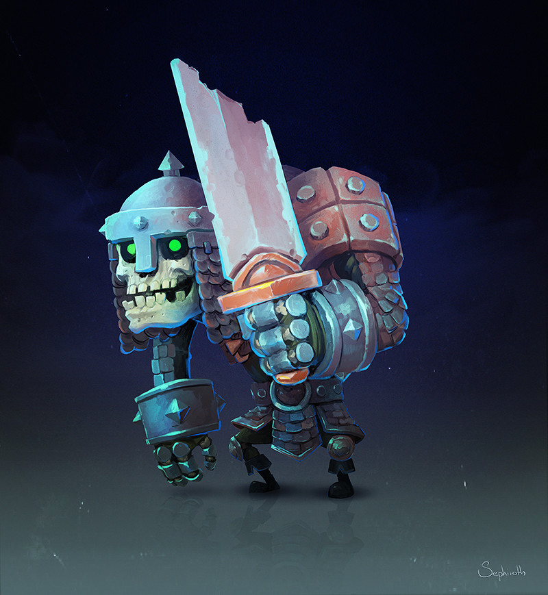 800x869 Artstation - Skeleton Warrior Drawing
