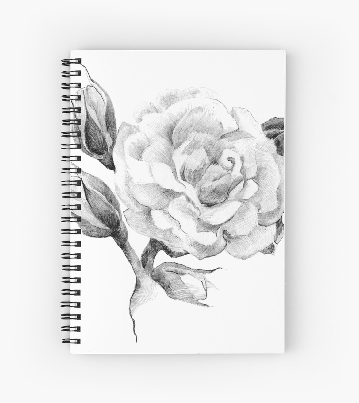 1171x1313 Flower Rose Sketch Hand Drawing Spiral Notebooks - Sketch Hand Drawing