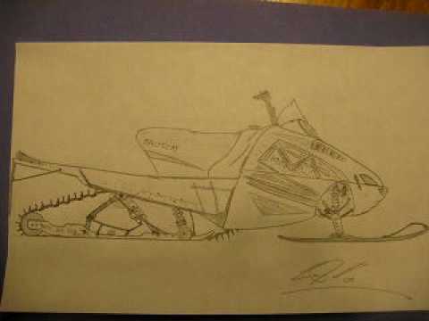 480x360 My Drawings - Ski Doo Drawing