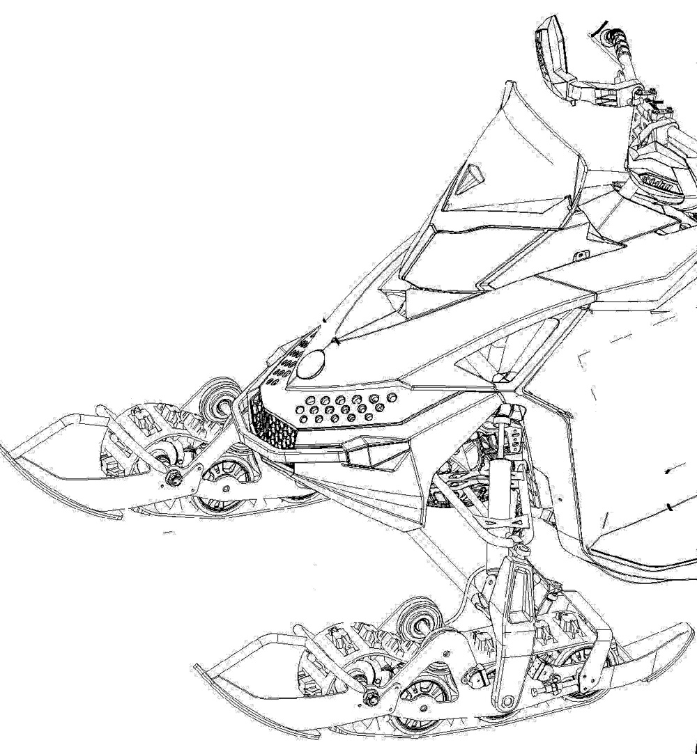 1000x1083 snowmobile's future is patent pending - Ski Doo Drawing