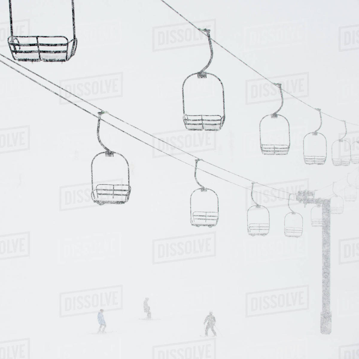 1200x1200 a ski lift in a haze of white out blizzard conditions at arapahoe - Ski Lift Drawing