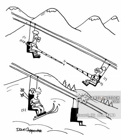 400x464 ski lift cartoons and comics - Ski Lift Drawing