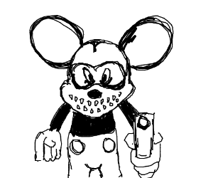 300x250 mickey mouse in a ski mask drawing - Ski Mask Drawing