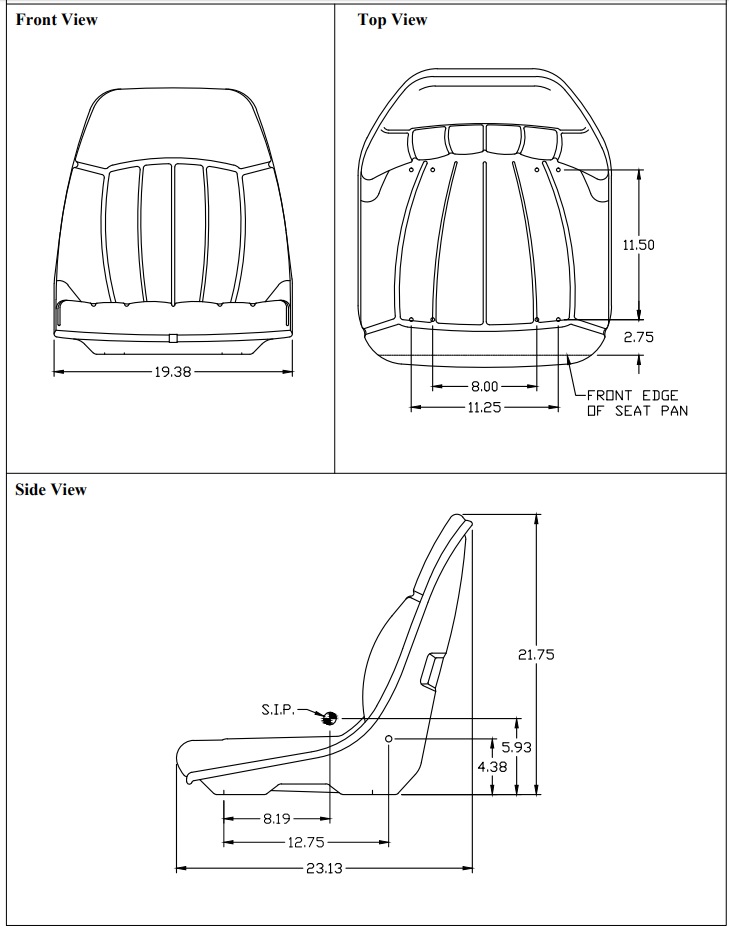 729x932 high back black seat case backhoe loader - Skid Steer Drawing