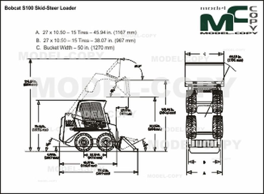 886x649 bobcat skid steer loader - Skid Steer Drawing