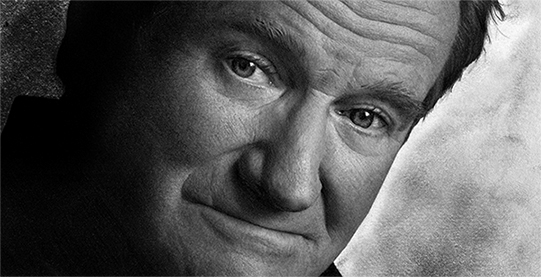 541x277 Pencil Portrait Of Robin Williams - Skin Texture Drawing