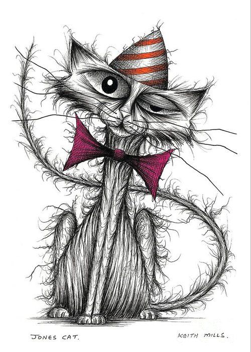 500x700 cats cats, cat art, art - Skinny Cat Drawing