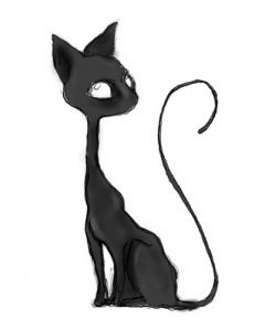231x299 classic skinny cat tattoo ideas black cat tattoos, tim burton - Skinny Cat Drawing