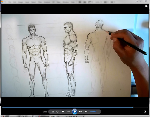 600x467 How To Draw Man's Body And Anatomy With Pencil - Skinny Man Drawing