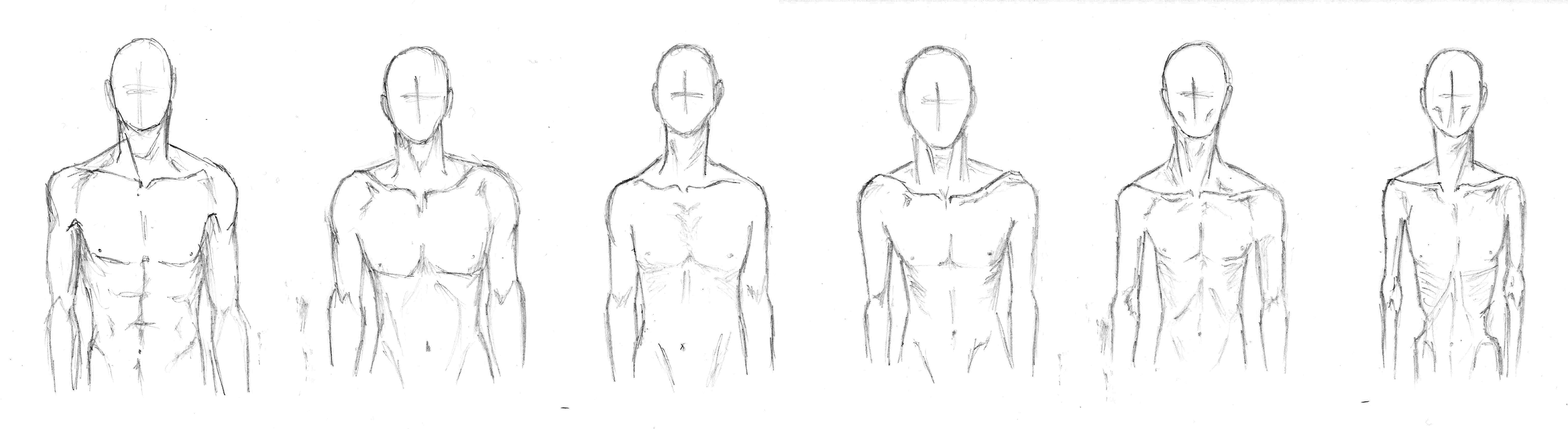 drawing of man body