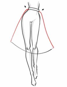 230x300 fashion illustration how to draw a flare skirt - Skirt Drawing