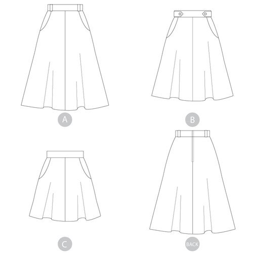 500x500 Hollyburn Skirt - Skirt Drawing