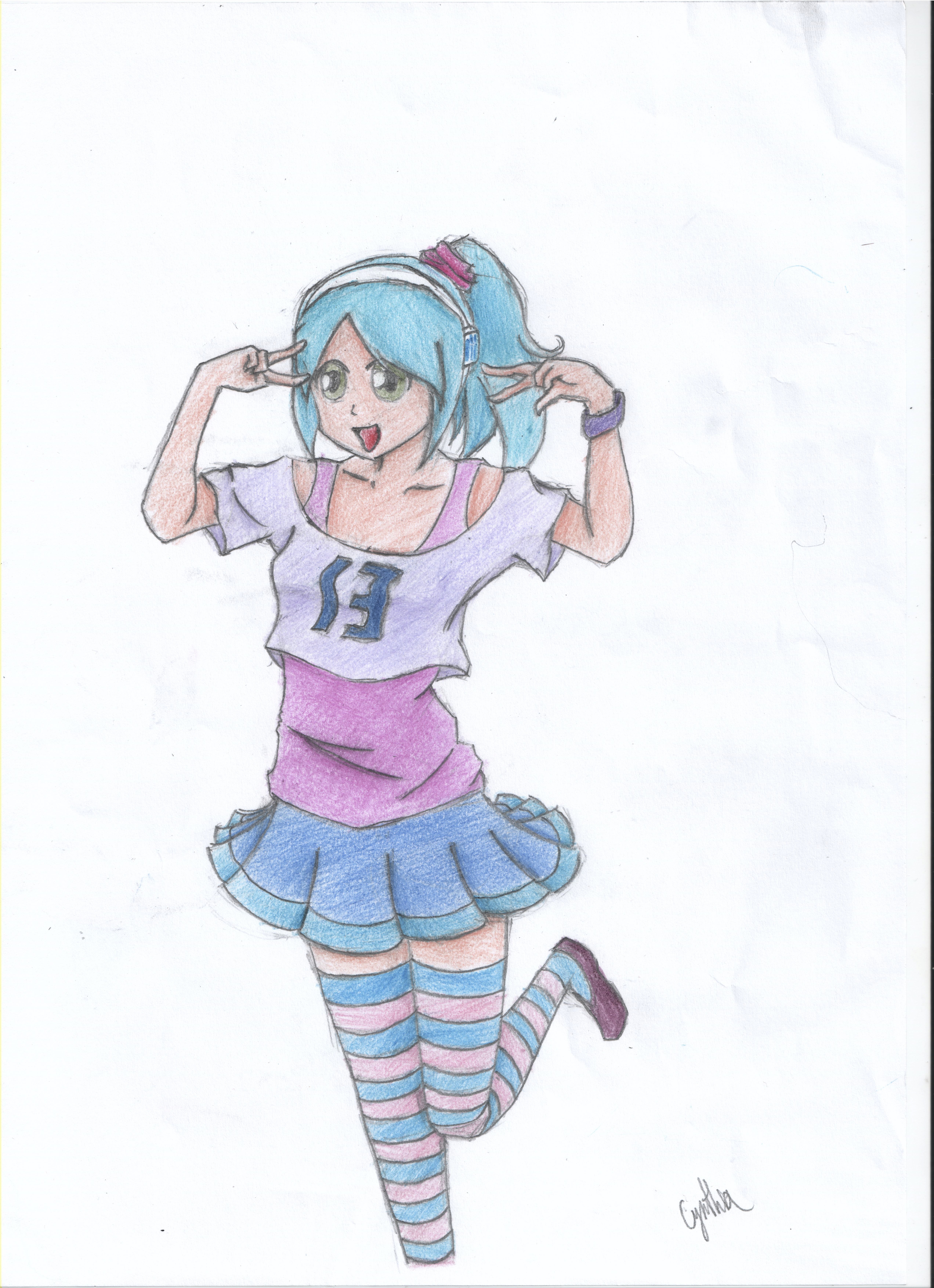 5088x7014 how to draw 'vocaloid' - Skirt Drawing