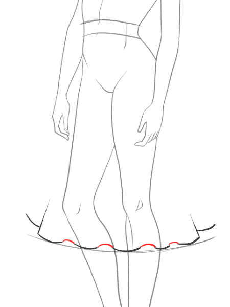 450x600 how to draw a flare skirt i draw fashion - Skirt Drawing