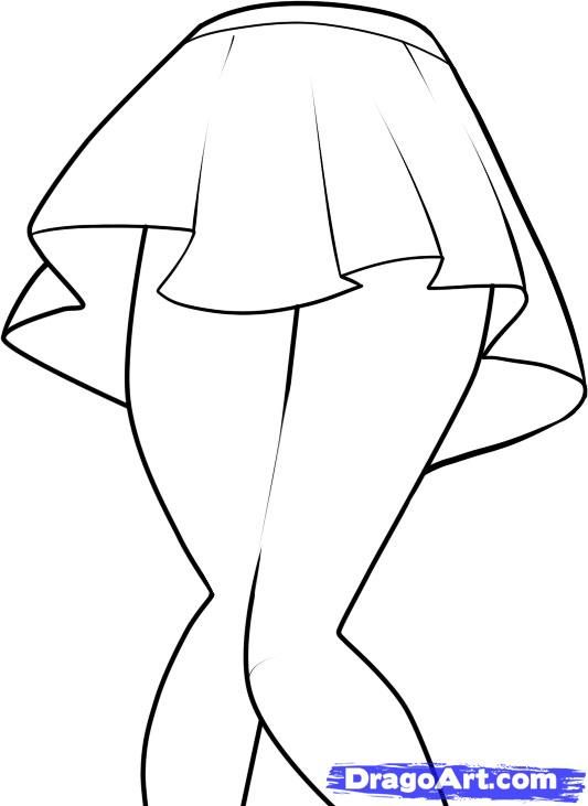 533x731 drawing skirt how to draw a skirt, skirts, step - Skirt Drawing