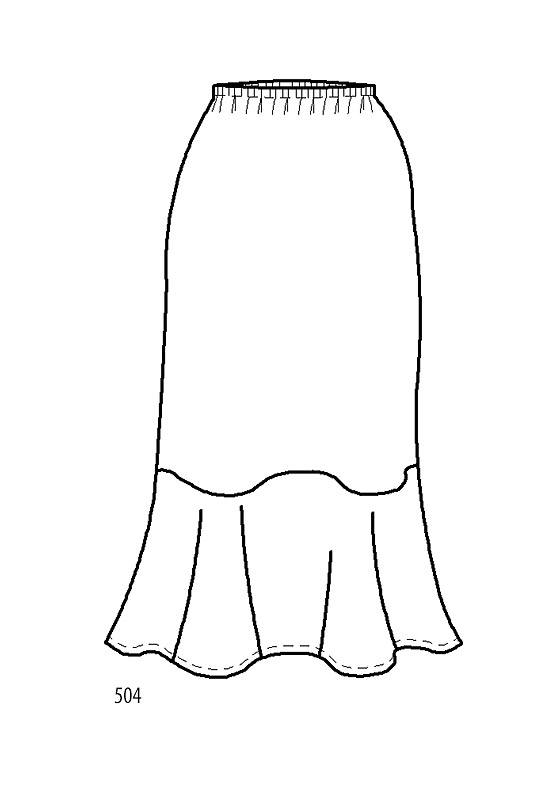 550x792  - Skirt Drawing