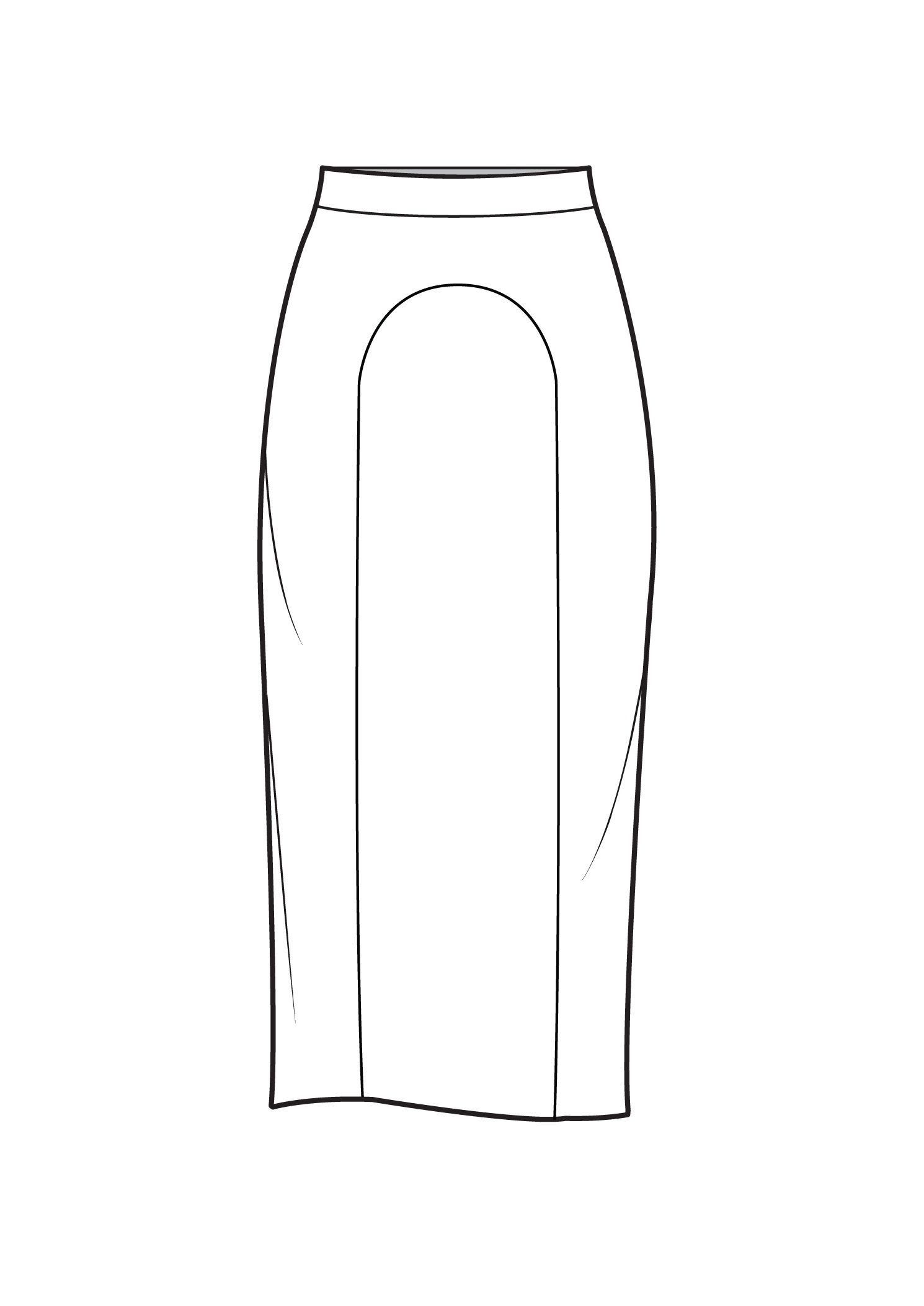 1490x2105 midi pencil skirt fashion flat drawings fashion sketches - Skirt Flat Drawing