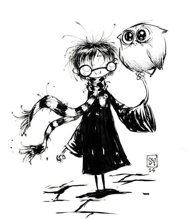613x699 harry potter - Skottie Young Drawings