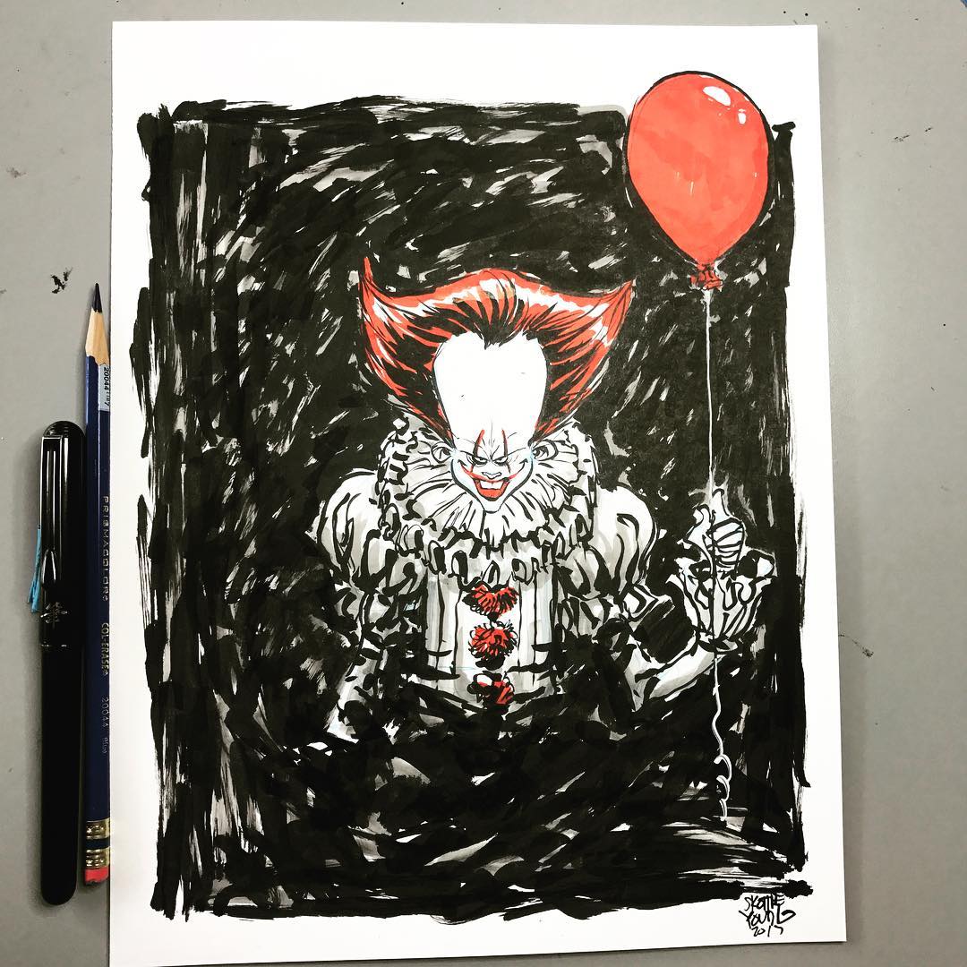1080x1080 penywise drawing - Skottie Young Drawings