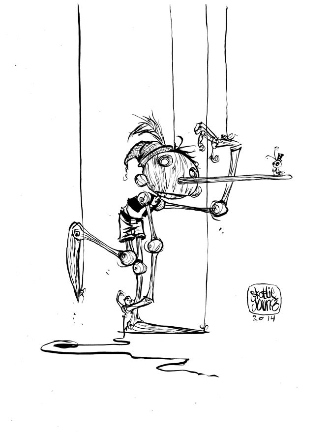 669x888 skottie young daily sketch pinocchio skottie young skottie - Skottie Young Drawings