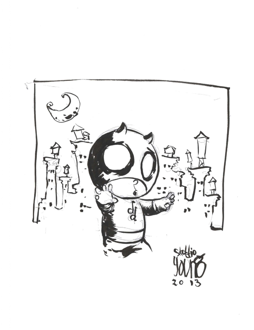 960x1250 baby daredevil - Skottie Young Drawings
