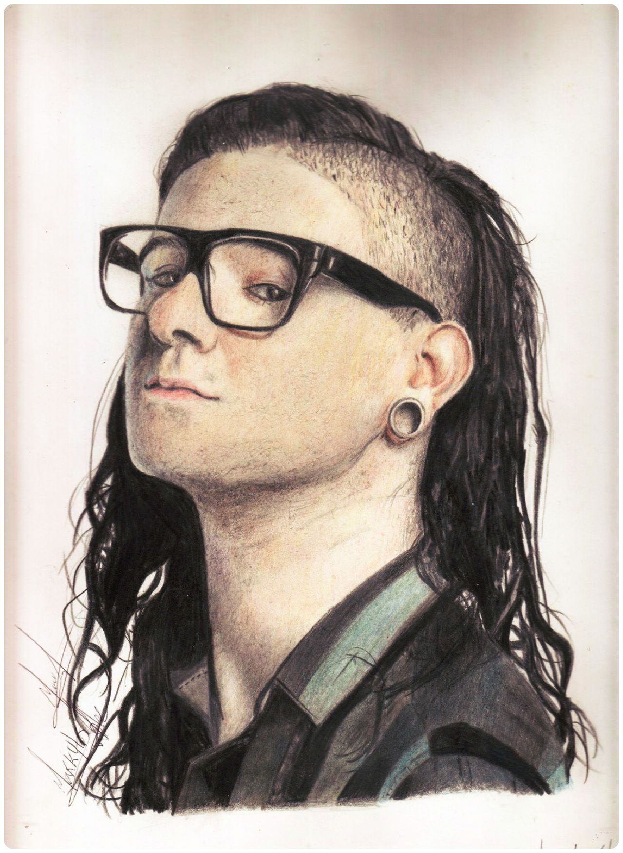 1279x1750 Skrillex - Skrillex Drawing