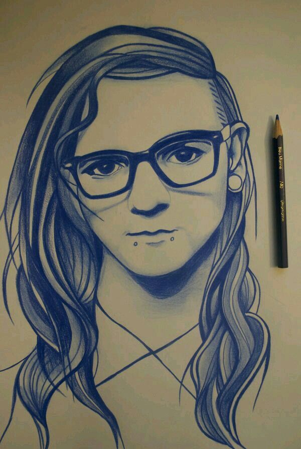 600x896 skrillex keep it marshing skrillex, art, electronic music - Skrillex Drawing