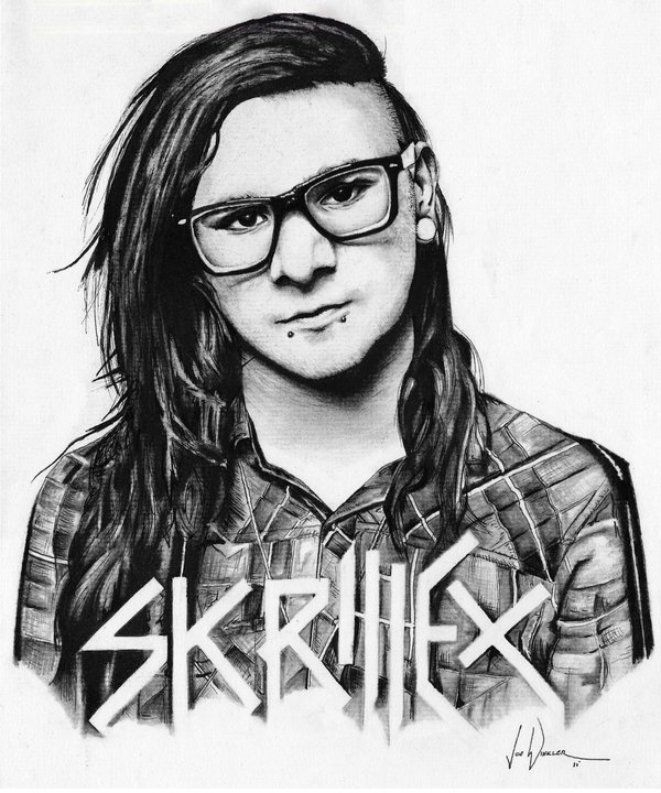 600x720 Skrillex Art - Skrillex Drawing