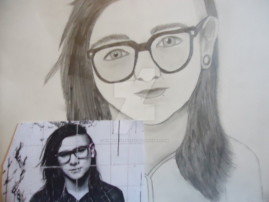 1024x768 Skrillex Drawing Cx - Skrillex Drawing