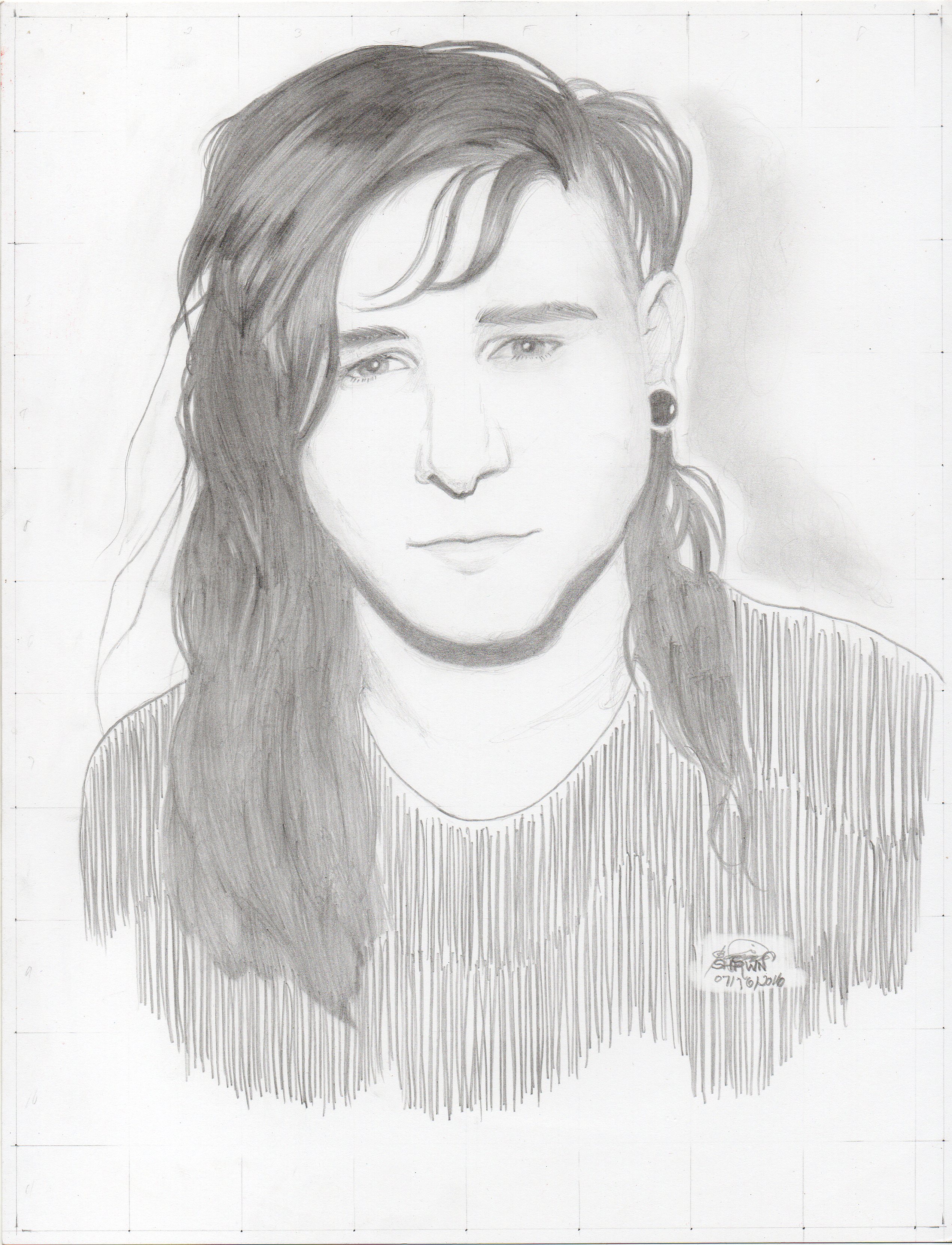 2543x3325 Skrillex Steemit - Skrillex Drawing