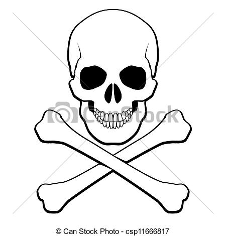 450x470 Skull And Crossbones Illustration On White Background For Design - Skull And Bones Drawing