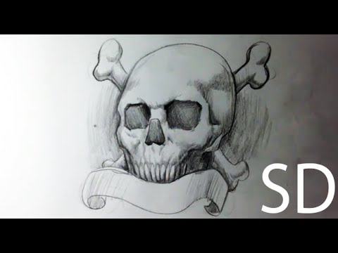 480x360 Drawing Skull Crossbones Tattoo - Skull And Bones Drawing