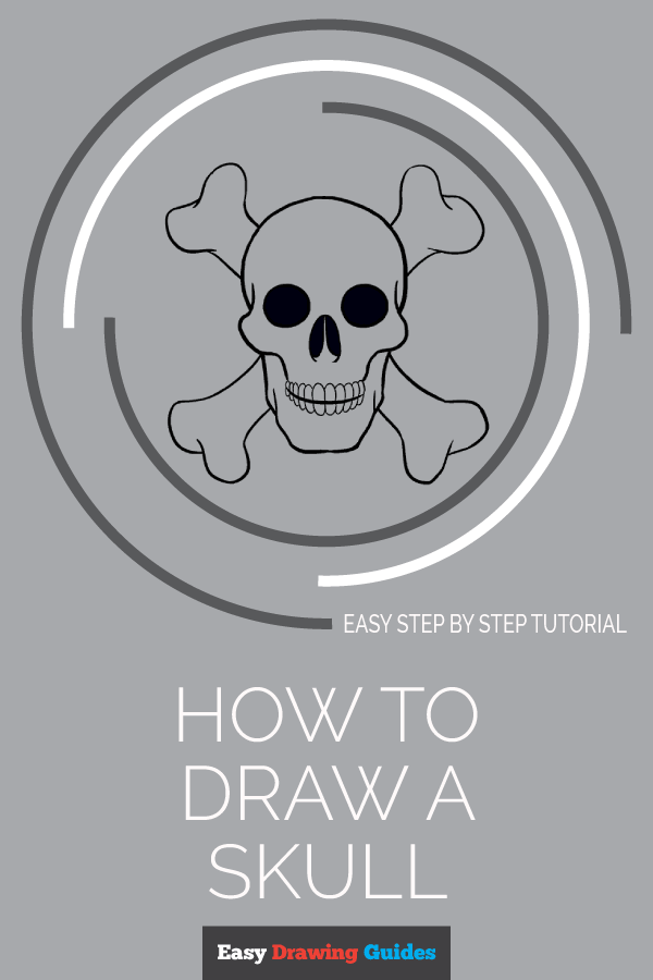 600x900 How To Draw A Skull Step - Skull And Crossbones Drawing
