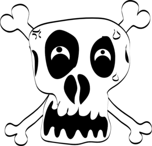 299x288 Crossbones Transparent Png Clipart Free Download - Skull And Crossbones Drawing