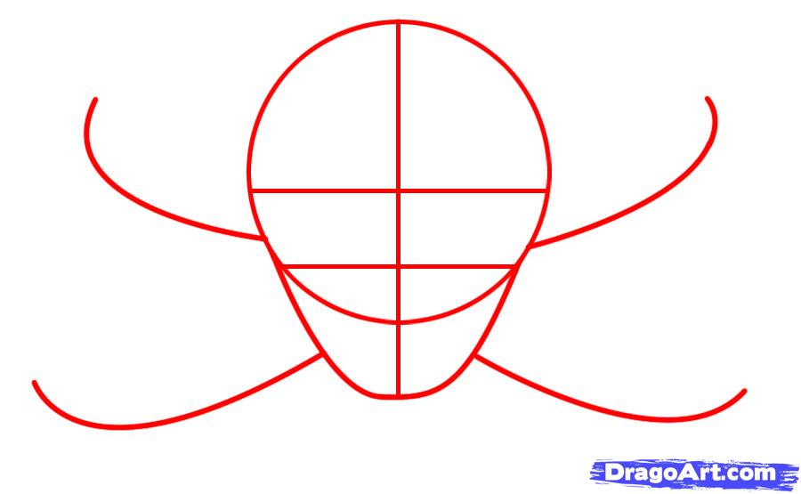 900x555 Draw Skull And Crossbones, Step - Skull And Crossbones Drawing
