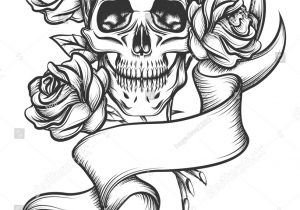 300x210 Skull And Rose Ribbon Drawings Skull And Rose Ribbon Drawings - Skull And Rose Drawing