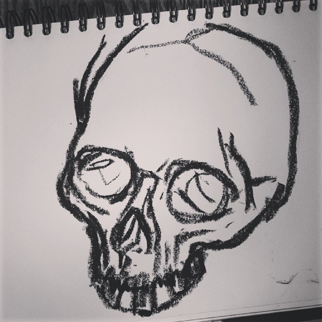 640x640 Skull Hrad Drawing - Skull Art Drawings