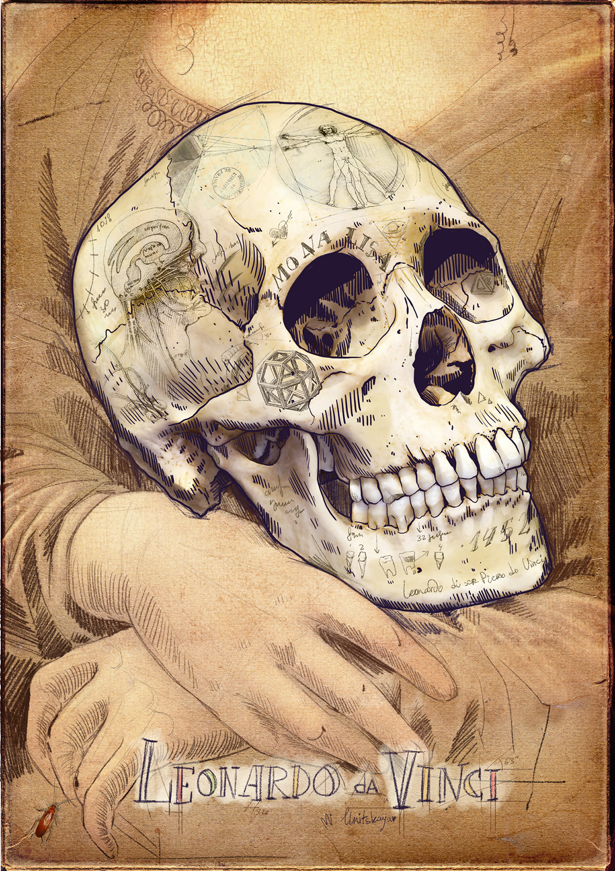1200x1698 Skulls Of Famous Artists On Behance - Skull Art Drawings