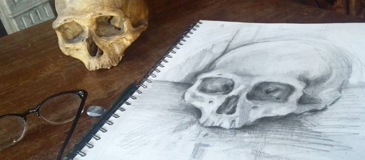 750x330 Skull Drawings Sketches For Art Inspiration - Skull Art Drawings