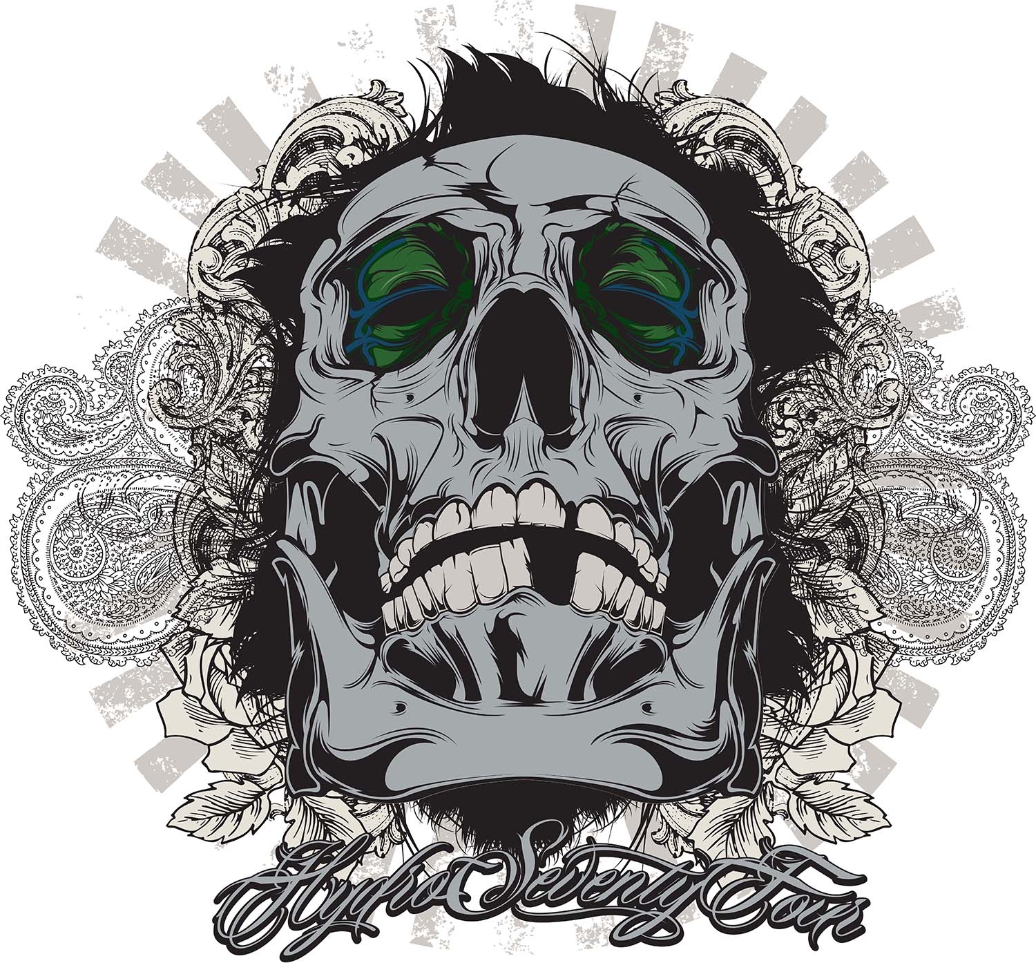 1500x1394 Adobe Illustrator Tutorial Create Awesome Vector Skull Art - Skull Art Drawings