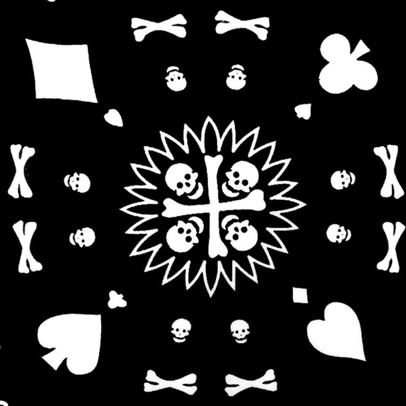 800x800 black skull bandana gothic headwear - Skull Bandana Drawing