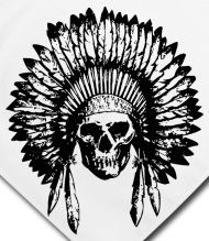 190x219 chief skull bandana spreadshirt - Skull Bandana Drawing