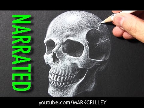 480x360 How To Draw A Skull - Skull Black And White Drawing