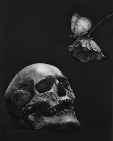 375x469 Skull - Skull Black And White Drawing